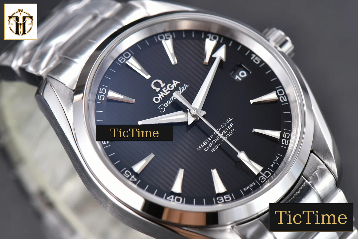 Aqua Terra 150M 41mm VSF Black Textured Dial SS Bracelet A8500 — foto 10