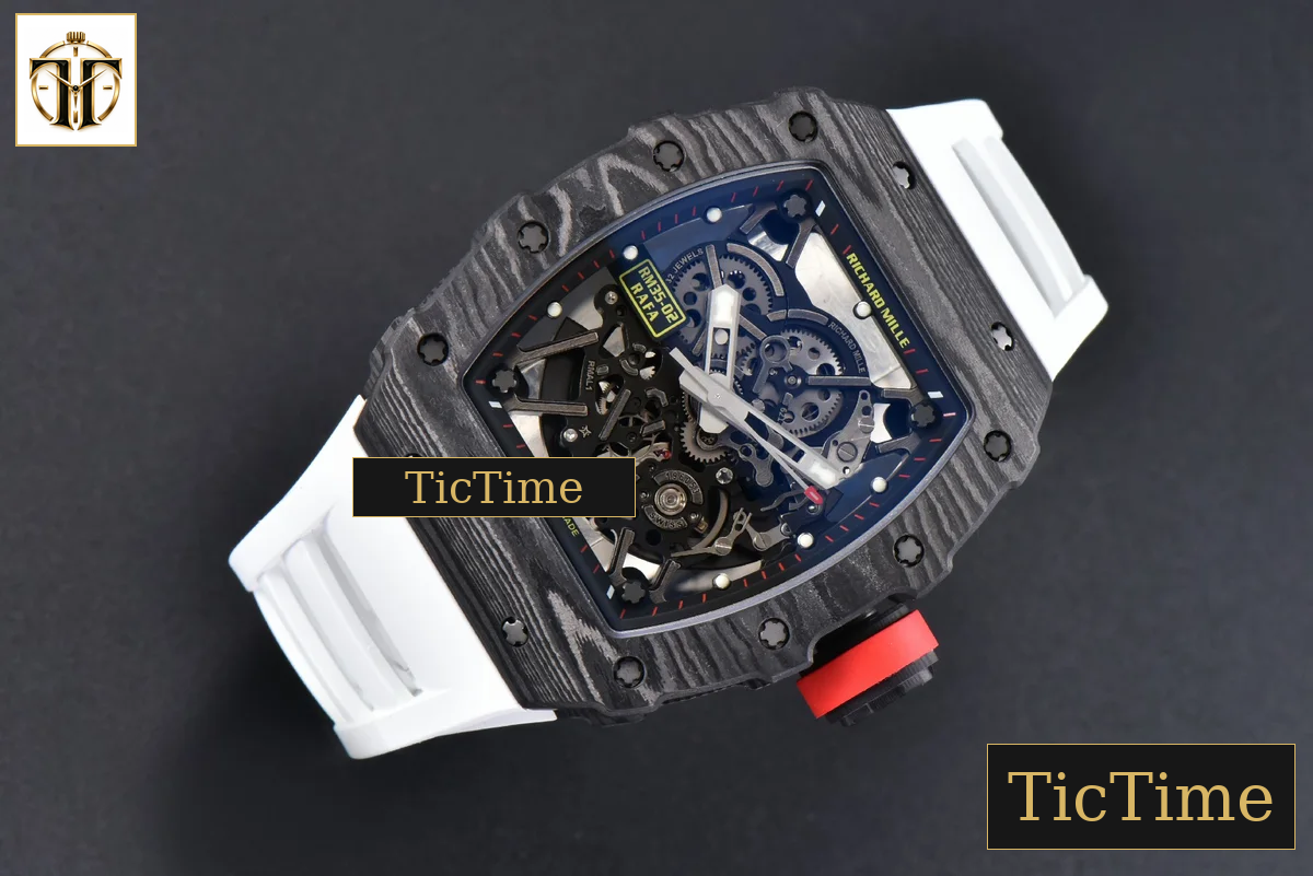 NTPT RM035-02 42mm ZF Skeleton Dial White Rubber Strap NH05A — foto 4