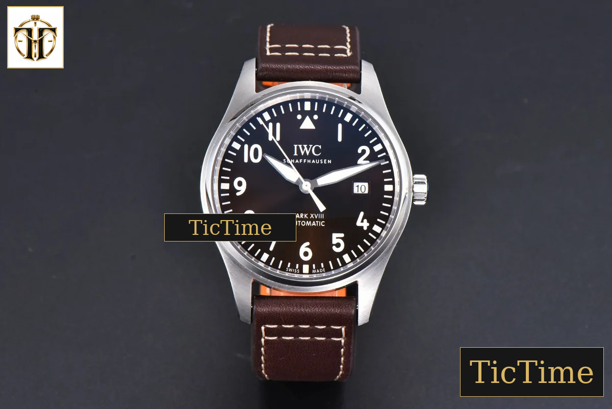 Mark XVIII IWC327003 40mm V7F Brown Dial Brown Leather Strap A2892 — foto 3