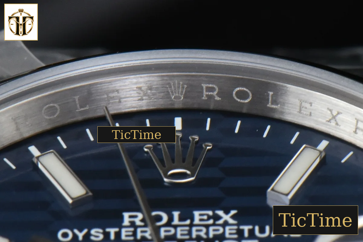 DateJust Smooth 36mm BPF Blue Motif Dial Oyster Bracelet A2824 — foto 13