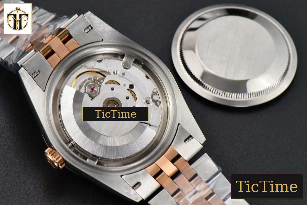 DateJust 36mm BPF RG/SS Fluted Bezel Silver Plam Dial Jubilee Bracelet A2824 — foto 22