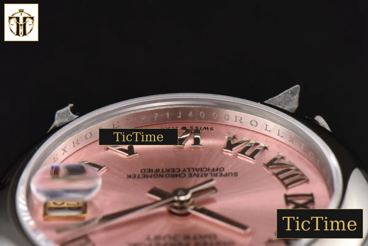 DateJust Ladies 904L Smooth 31mm WF Pink Dial Roma Marker Oyster Bracelet A2671 — foto 14