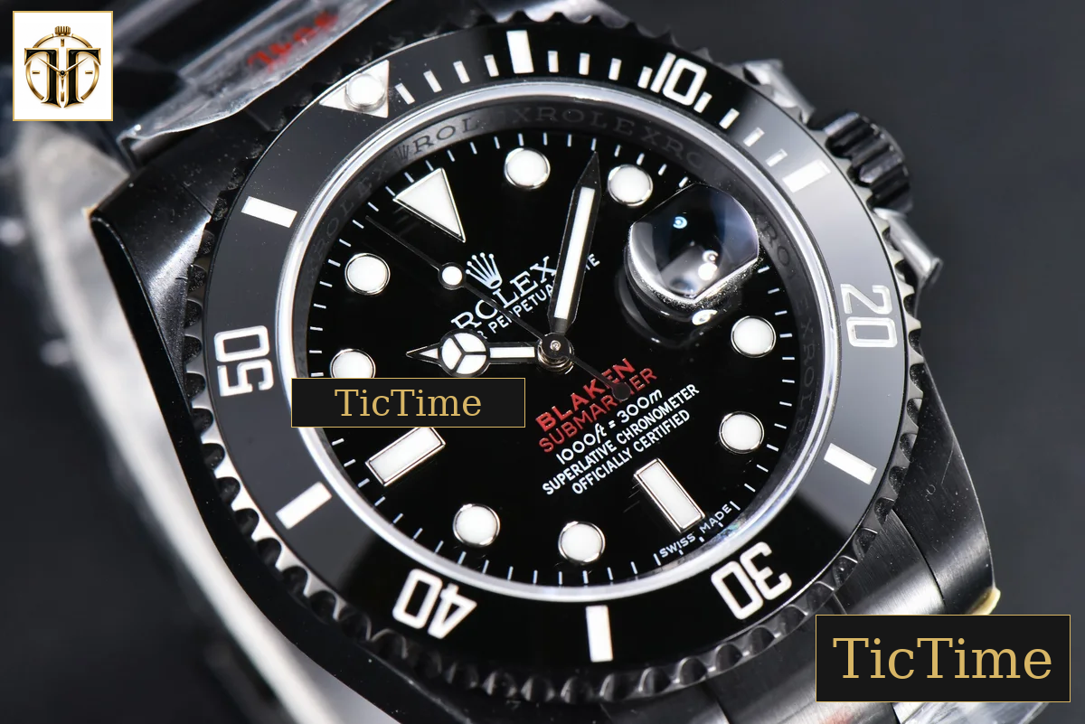 Blaken Submariner LN 116610 IPKF Black Hand PVD Bracelet A2836 — foto 24