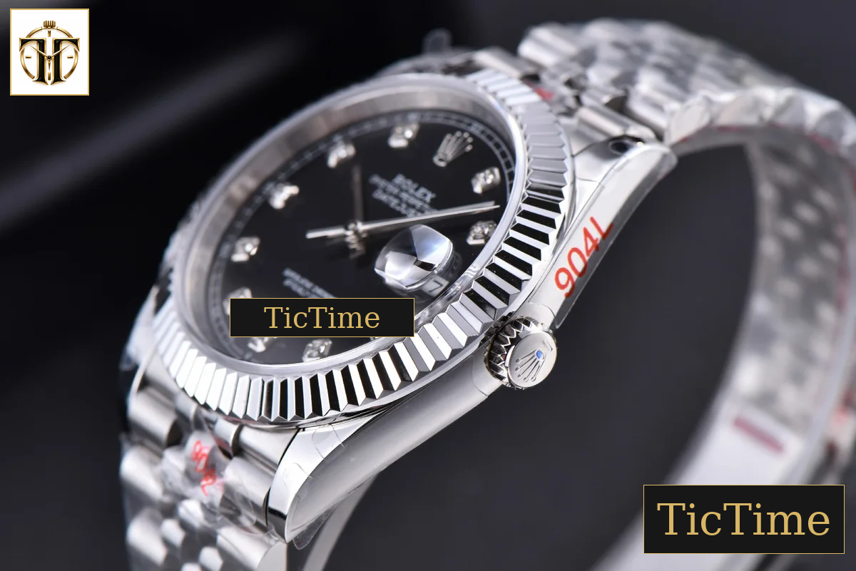 Datejust 41mm GMF SS Black Dial Diamond Marker Fluted Bezel Jubille Bracelet VR3235 — foto 13