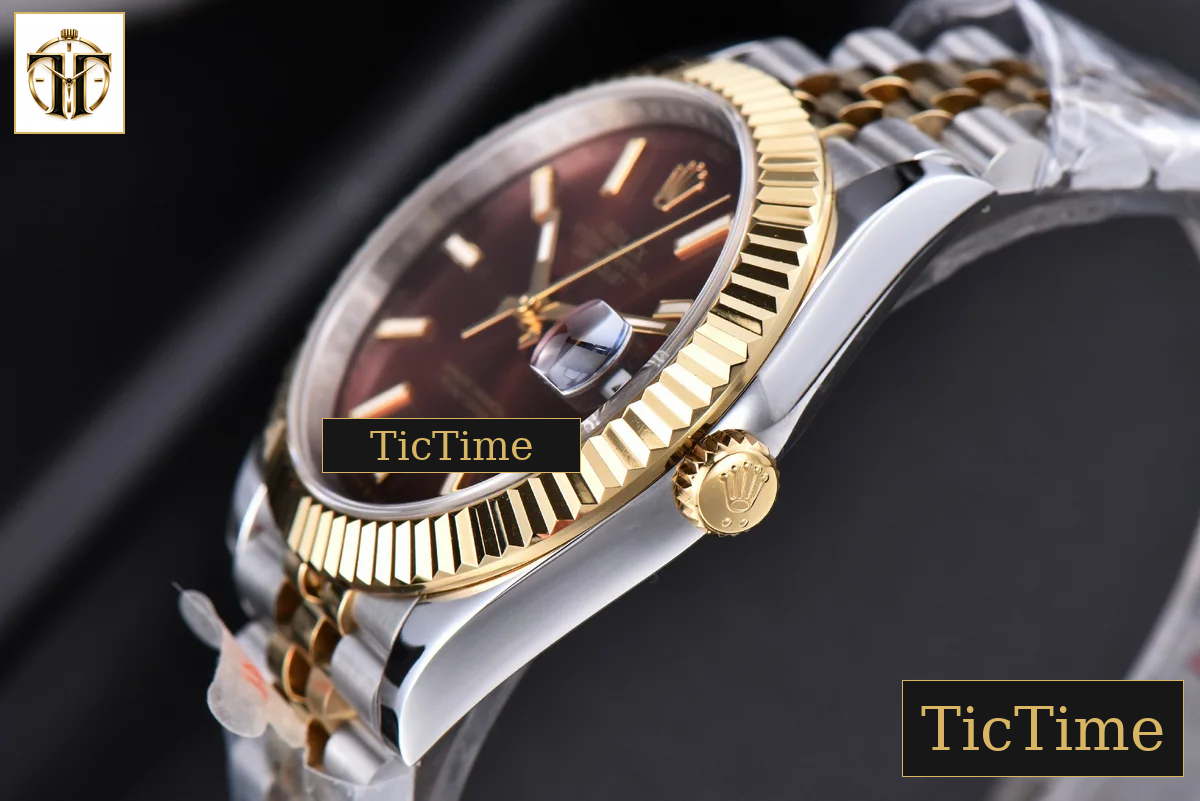 Datejust 41mm GMF YG/SS Brown Dial Stick Marker Fluted Bezel Jubille Bracelet VR3235 — foto 11