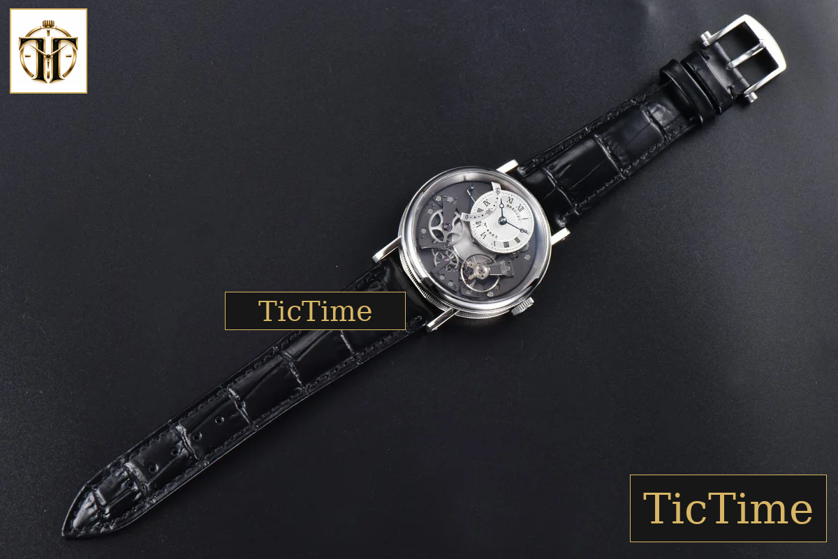 Tradition 7057BB 40mm ZF Gray Dial White Subdial Black Leather Strap A505 — foto 22