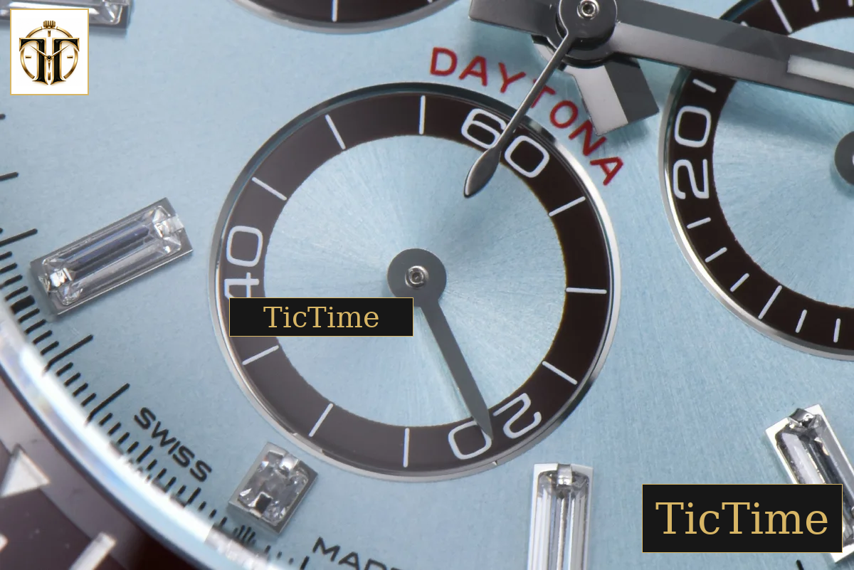Daytona 126506 40mm Clean Factory Ice Blue Dial Diamond Markers SS Bracelet DD4131 — foto 8