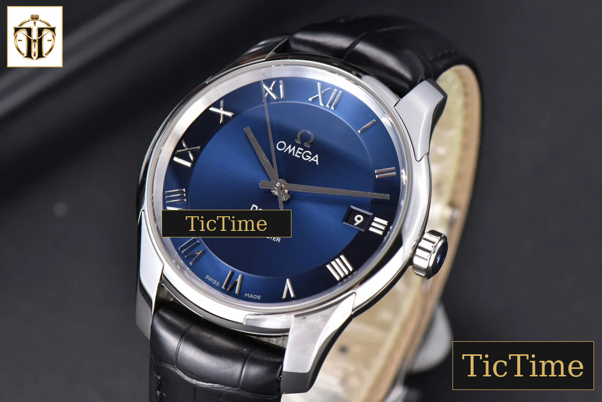 De Ville Hour Vision 41mm VSF Blue Dial Black Croco Strap A8500 — foto 3
