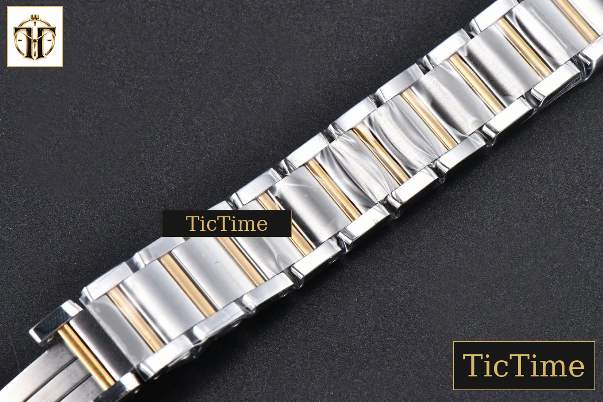 Tank Francaise Small 25.7mmx21.2mm 8848F Diamond YG/SS Bracelet Quartz — foto 19