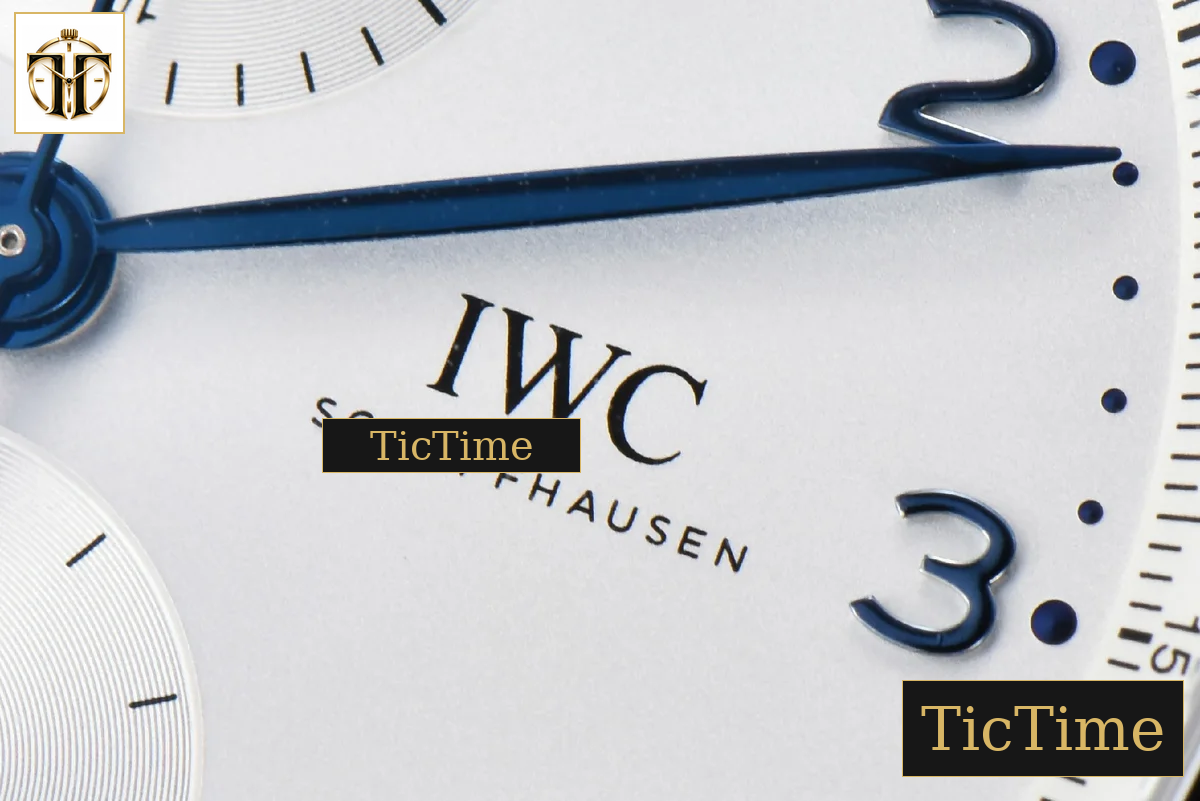 Portuguese Chrono IW371617 ZF White Dial Blue Markers Visible Case SS Bracelet A7750 — foto 8