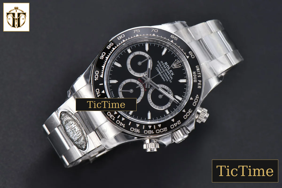 Daytona 904L 126500 40mm Clean Factory Black Dial Black Bezel SS Bracelet DD4131 — foto 4
