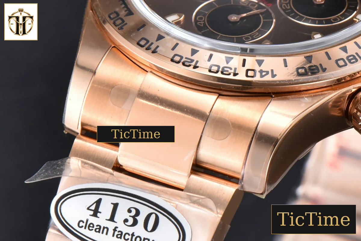 Daytona 116505 40mm Clean Factory RG Brown Dial Black Subdials RG Bracelet A4130 — foto 11