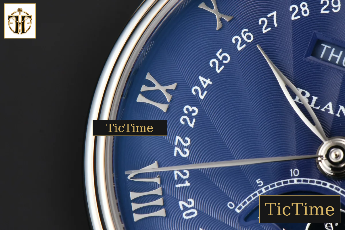 Villeret Complicated Function 6654 40mm OMF Blue Dial Black Leather Strap V3 A6654 — foto 6
