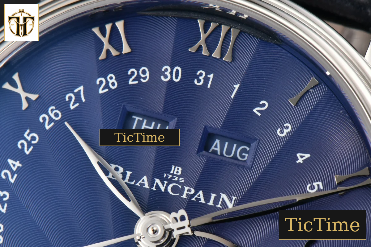 Villeret Complicated Function 6654 40mm OMF Blue Dial Black Leather Strap V3 A6654 — foto 5