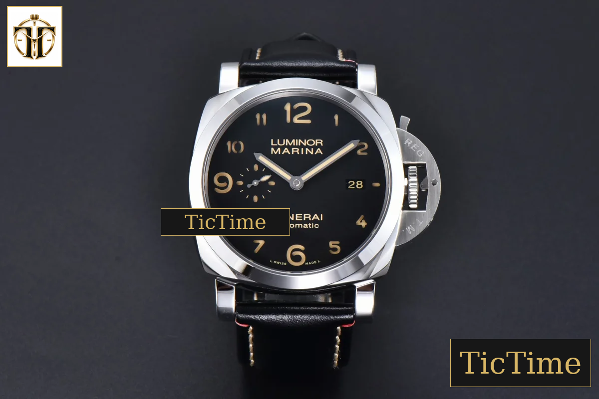 PAM910 44mm TTF Black Dial Black Leather Strap P9010 — foto 3