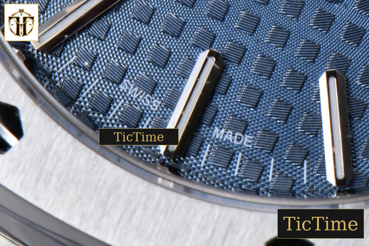 Royal Oak 15450 37mm APSF Blue Textured Dial SS Bracelet A3120 — foto 8