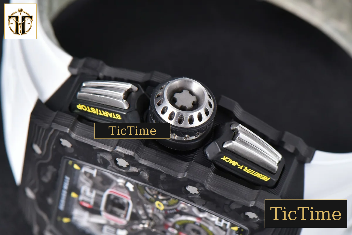NTPT Chrono RM011 KVF Skeleton Dial White Rubber Strap V2 A7750 — foto 14