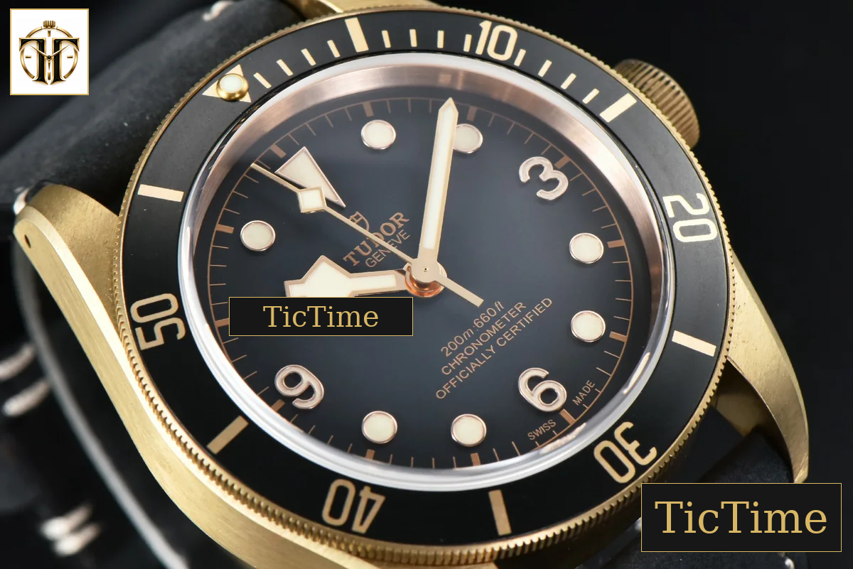 Heritage Black Bay 43mm XF Bronze Gray RG Black Dial Leather Strap V3 A5612 — foto 10