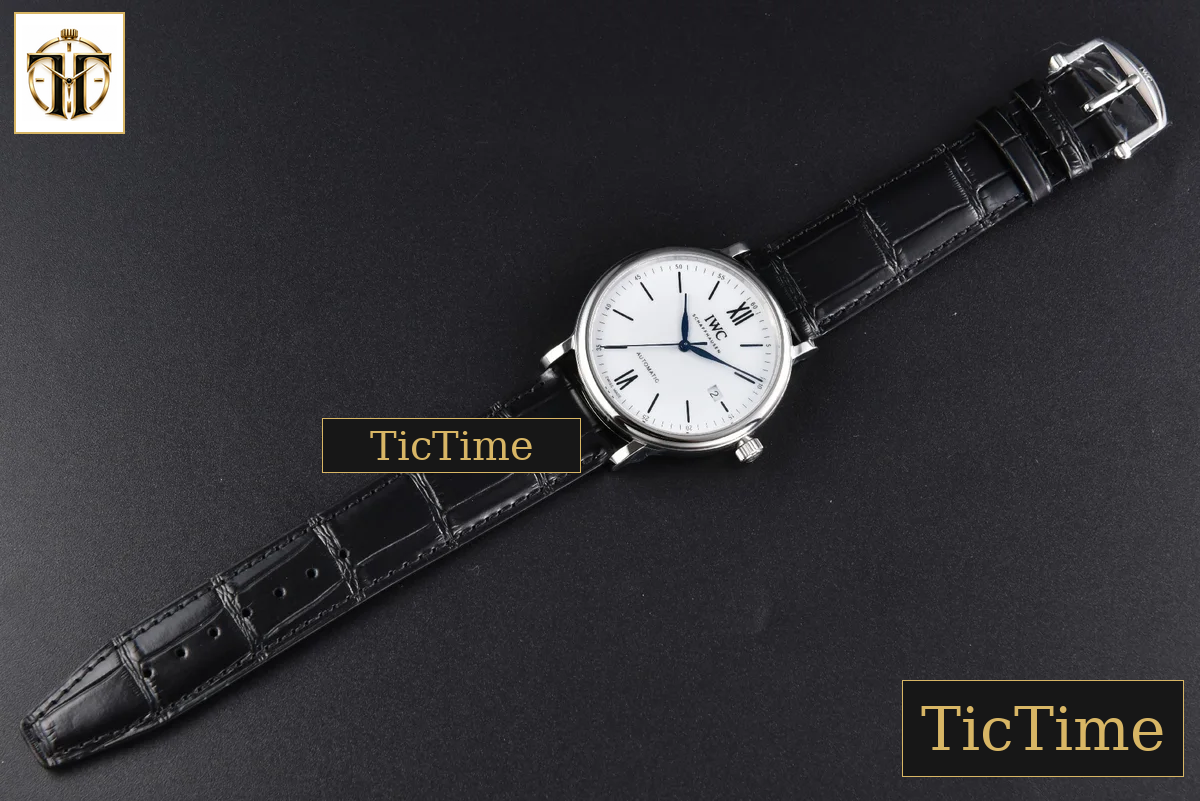 Portofino 40mm V7F White Dial Blue Hands Black Leather Strap A2892 — foto 30