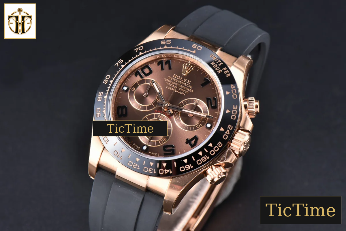 Daytona 116515 40mm Clean Factory RG Ceramic Brown Dial Digital Marker Oysterflex Strap 4130 — foto 5