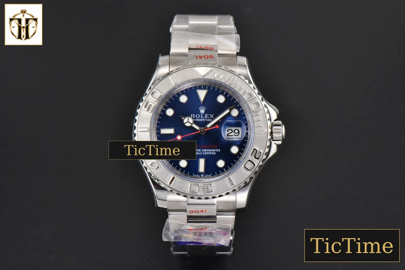 Vista frontal — Yacht-Master 904L 126622 40mm CSF Blue Dial SS Bracelet VR3235