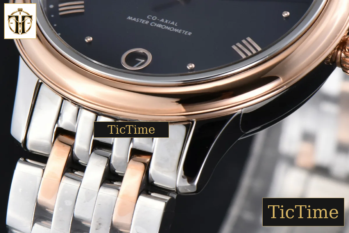 De Ville Ladies Prestige 34mm VSF Blue Dial RG Roman Marker RG/SS Bracelet A8800 — foto 9