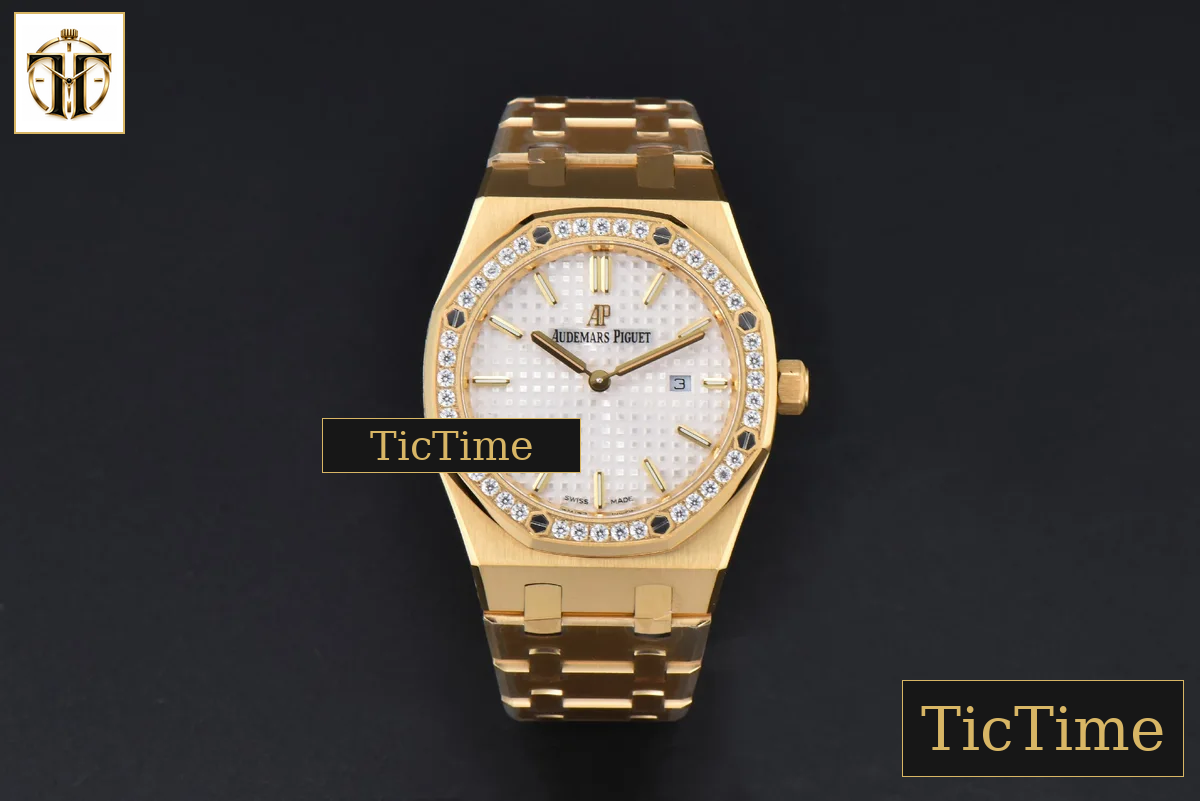 Royal Oak Ladies 67651BA 33mm ZF YG Diamond White Dial YG Bracelet Quartz — foto 2