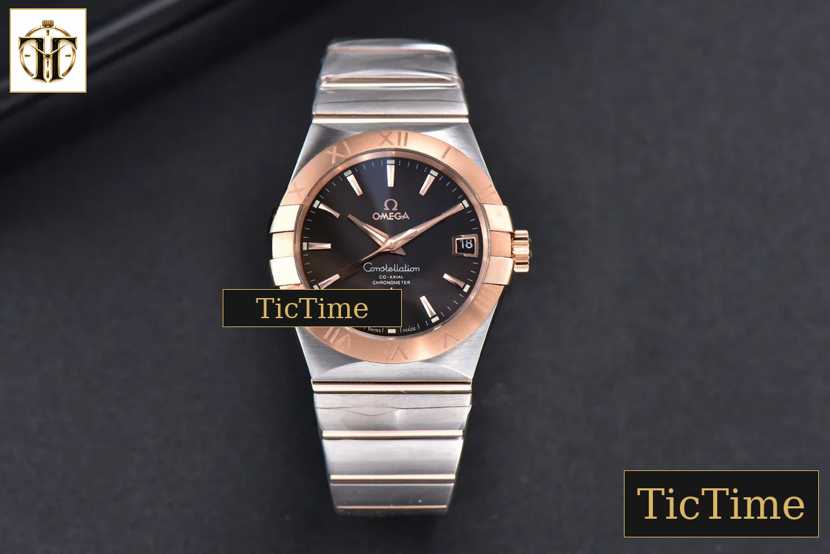 Constellation 38mm VSF SS/RG Brown Dial Stick Markers SS/RG Bracelet A8500 — foto 3