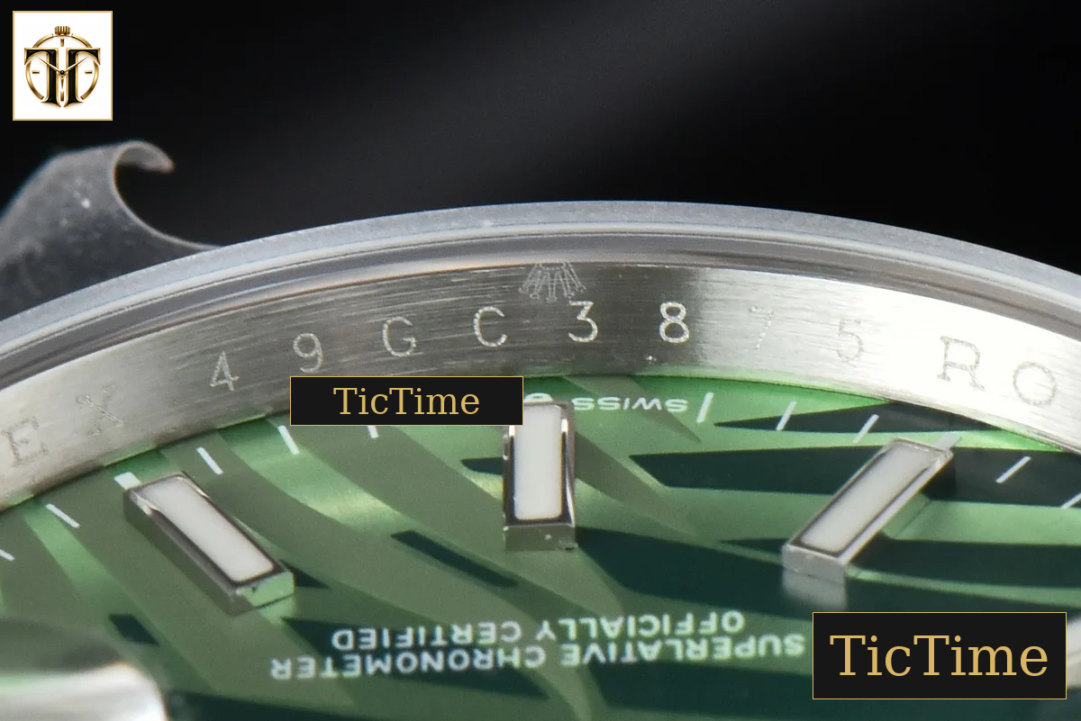 DateJust Smooth 36mm BPF Green Plam Dial Oyster Bracelet A2824 — foto 14