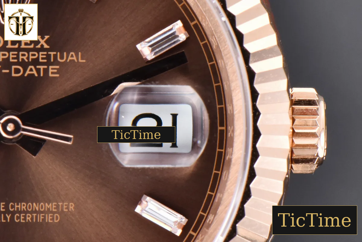 DayDate 40mm GMF RG Brown Dial Diamond Marker President Bracelet A3235 — foto 10