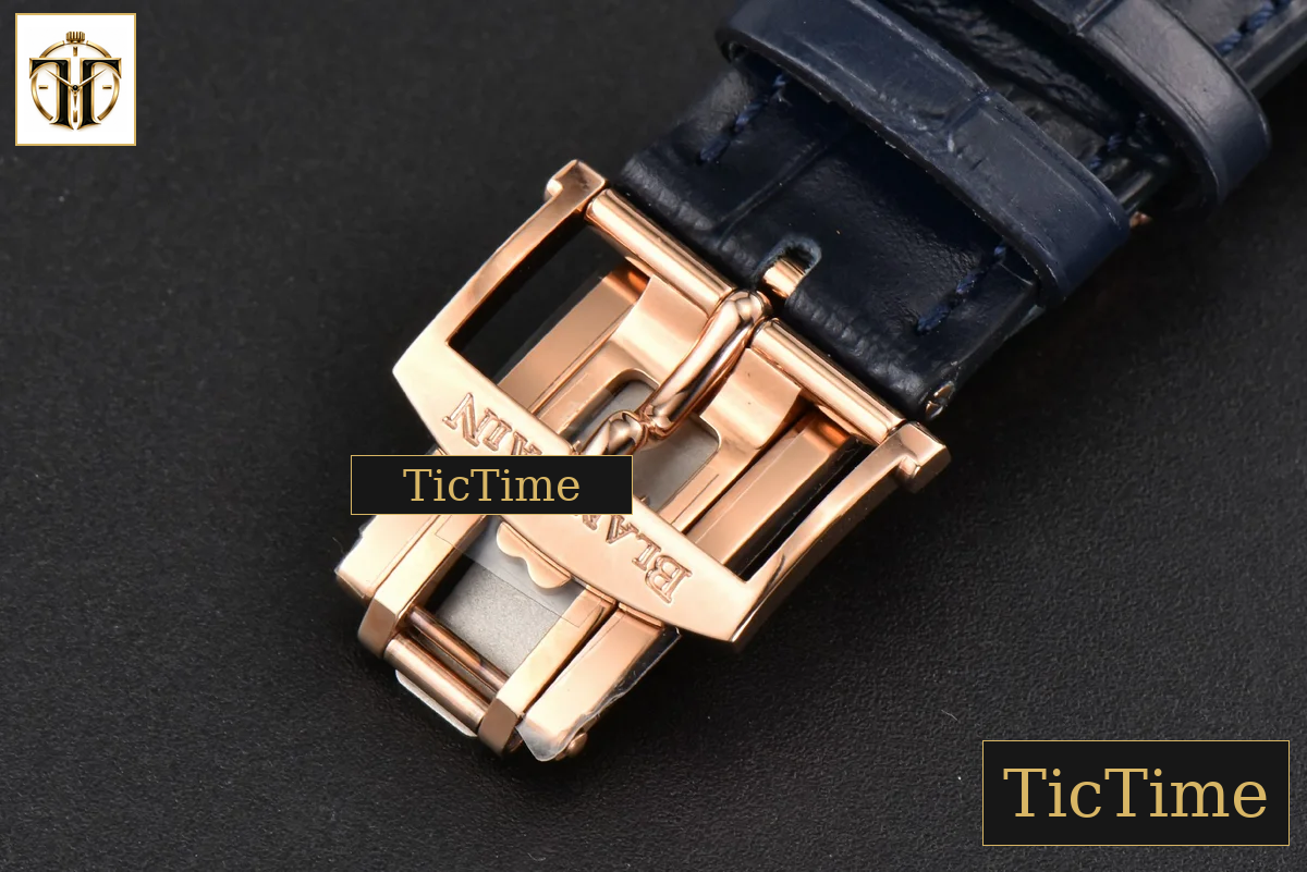 Villeret Complicated Function 6654 40mm OMF RG Blue Dial Black Leather Strap V3 A6654 — foto 26