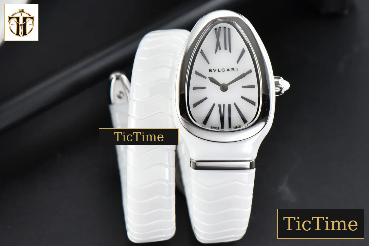 Serpenti Spiga 35mm BVF SS White Ceramic White Dial Quartz — foto 2
