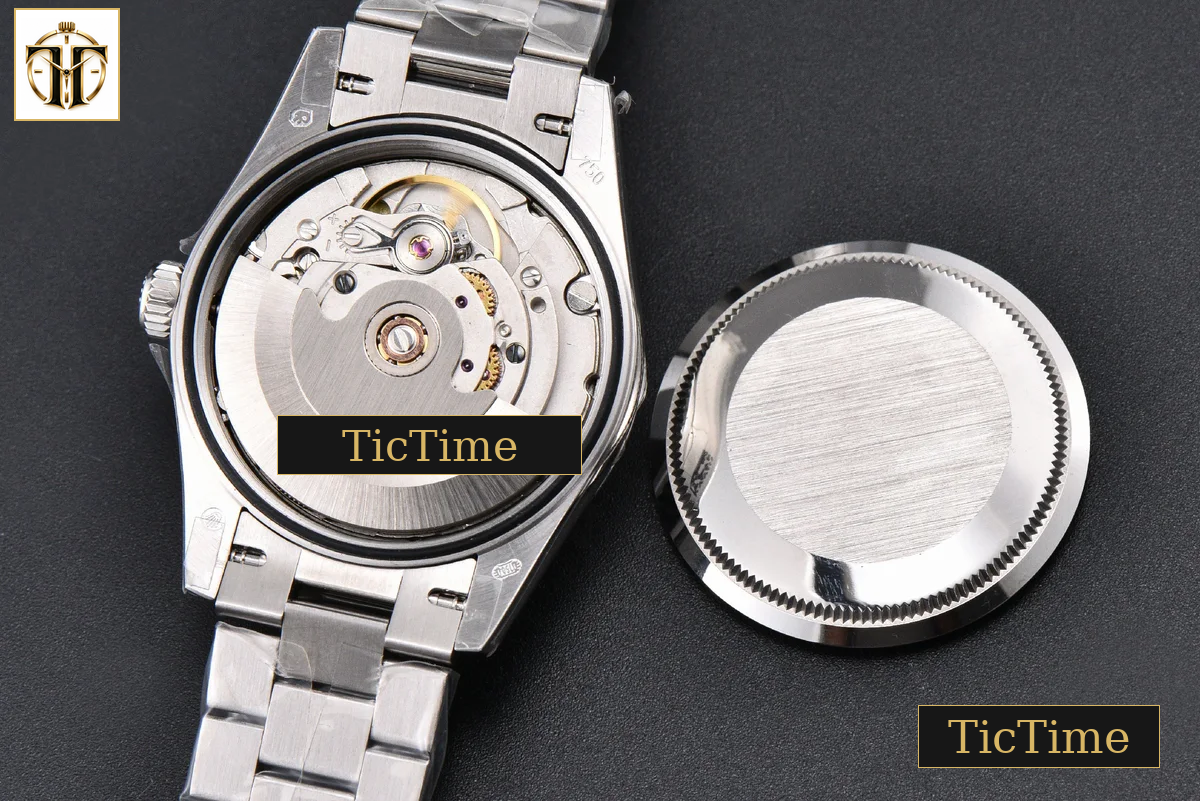 DateJust 904L 31mm GMF Diamond Bezel Red Dial Diamond Marker SS President Bracelet A2824 — foto 21