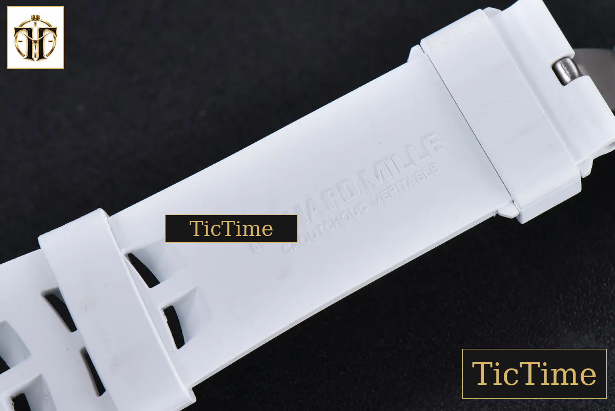 NTPT Chrono RM011 KVF Skeleton Dial White Rubber Strap V2 A7750 — foto 21