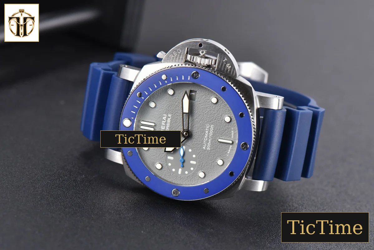 Submersible PAM959 42mm VSF Black Dial Blue Bezel Rubber Strap Asia XXXIV — foto 11
