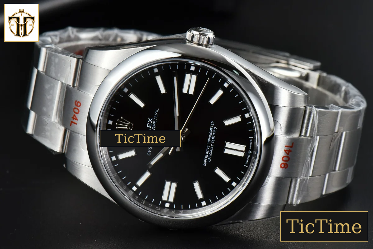 Oyster Perpetual 124300 41mm EWF Black Dial SS Bracelet A3230 — foto 8