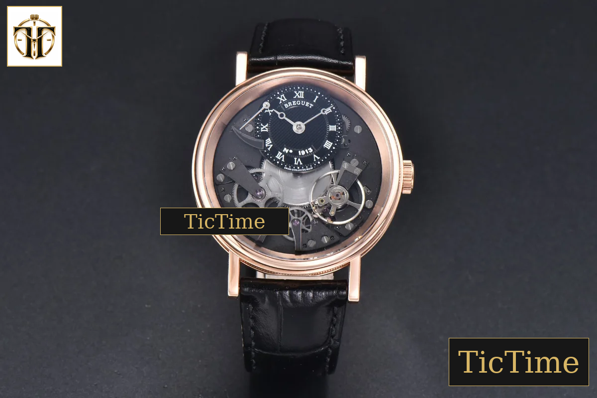 Tradition 7057BR 40mm ZF RG Gray Dial Black Subdial Black Leather Strap A505 — foto 2
