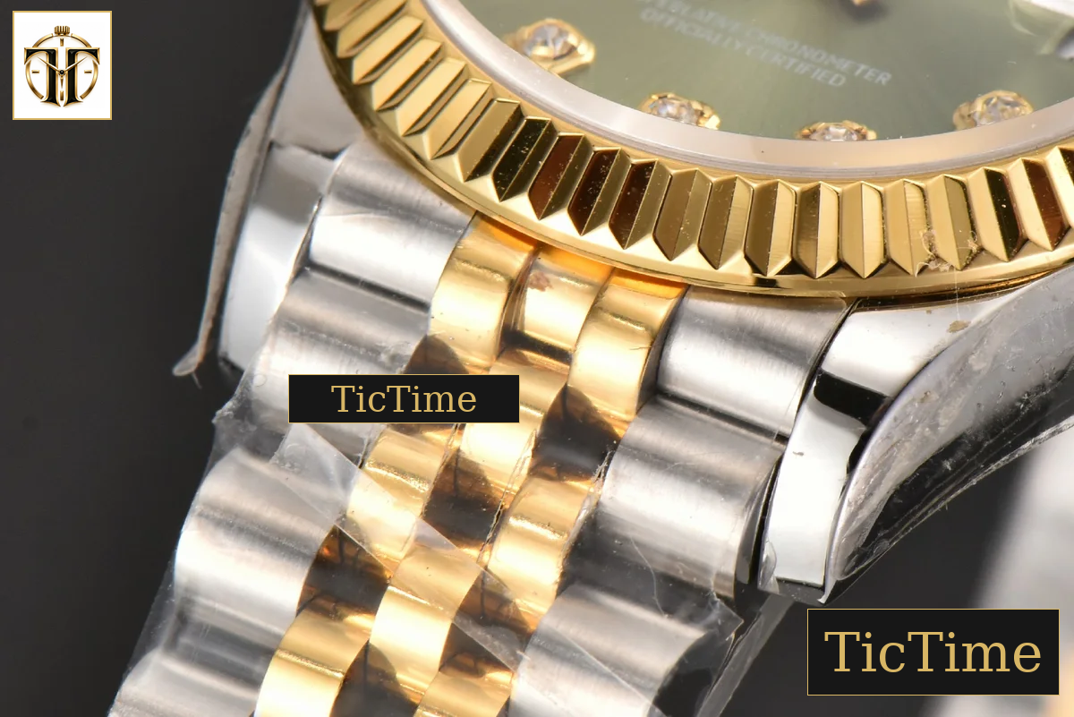 DateJust Ladies 904L 31mm WF YG/SS Green Dial Diamond Marker Jubilee Bracelet A2671 — foto 10