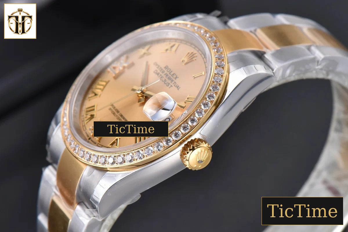 DateJust 36mm EWF SS/YG YG Dial Diamond Roma Marker Diamond Bezel Oyster Bracelet A3235 — foto 11