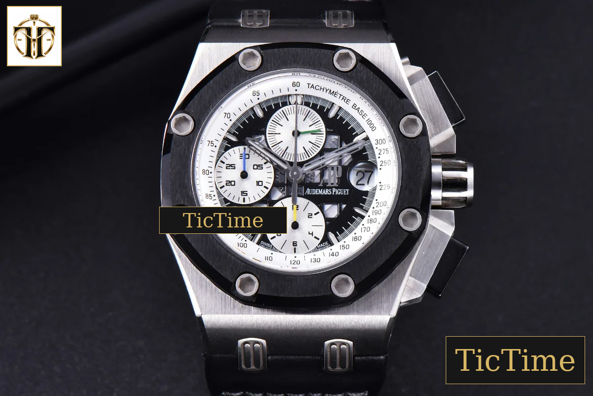 Royal Oak Offshore Ruben Barrichello II 44mm JF Skeleton Dial Black Leather Strap V2 A3126 — foto 2