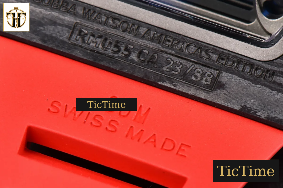 Ti Case RM055 42.7mm APSF Black Skeleton Dial Black Bezel Red Crown Red Rubber Strap RMUL2 — foto 25