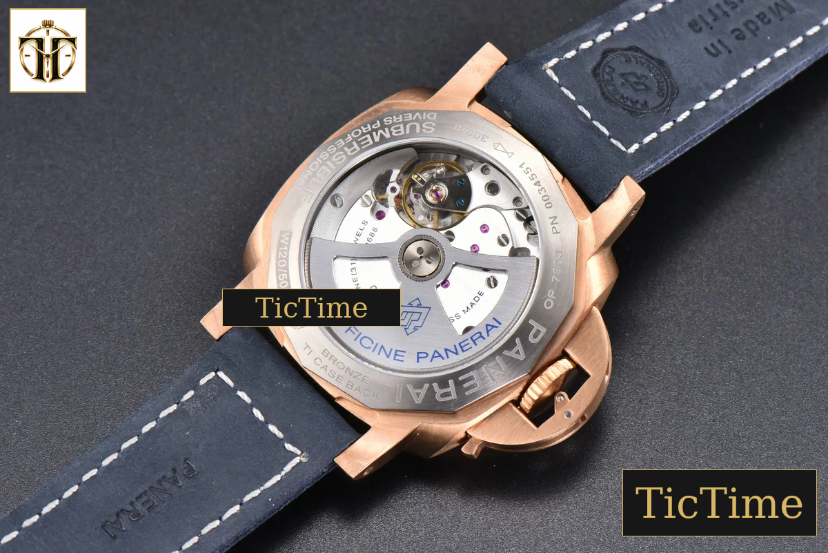 Submersible Quaranta PAM1074 42mm VSF Bronze Blue Dial Blue Leather Strap P900 — foto 23