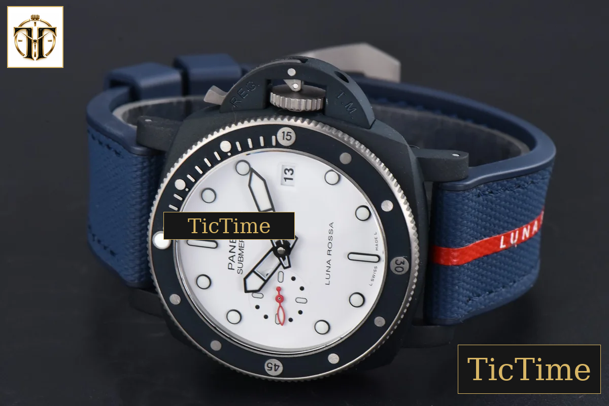 Submersible Luna Rossa PAM1543 44mm VSF White Dial Gummy Strap P900 — foto 14