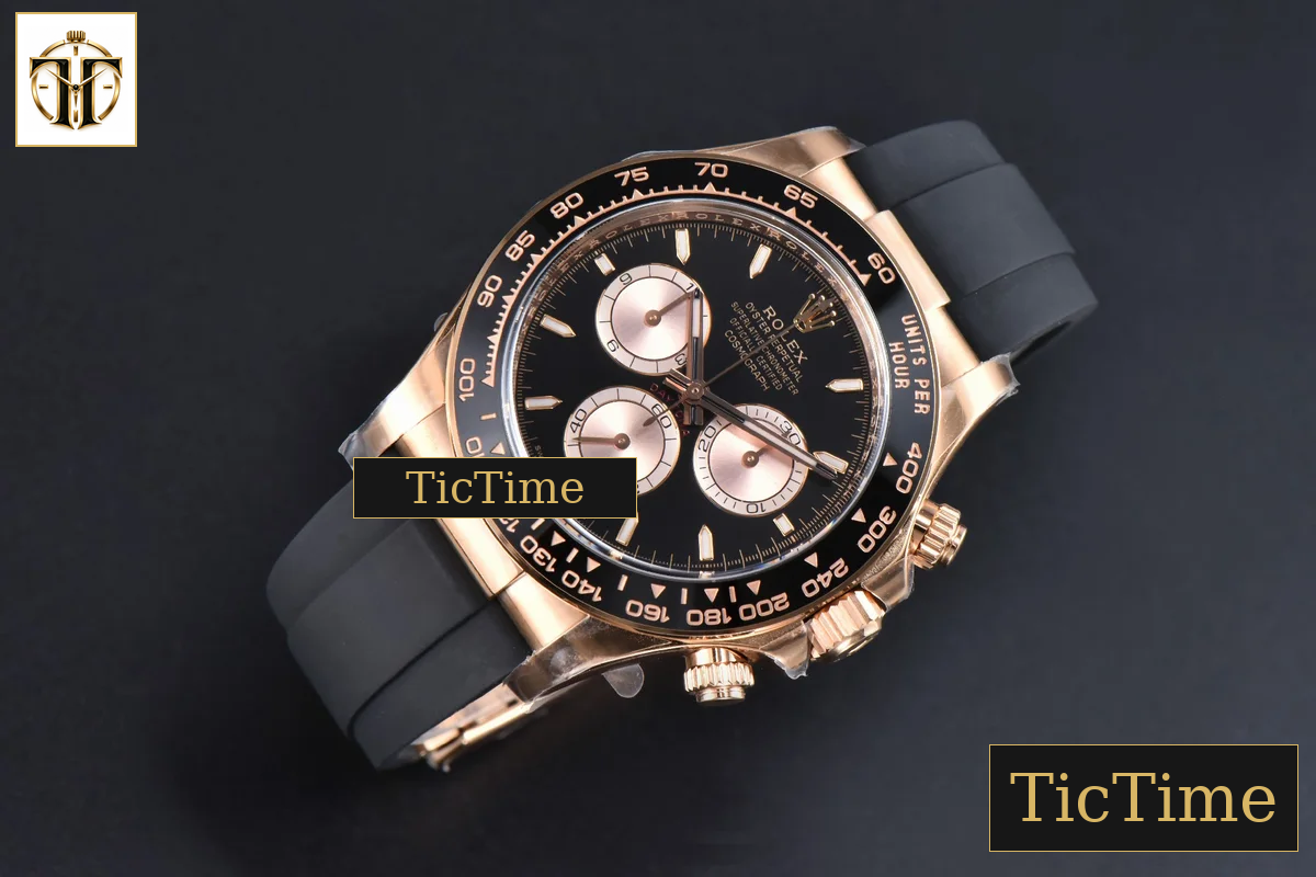 Daytona 126515 40mm Clean Factory RG Black Dial RG Subdial Oysterflex Strap DD4131 — foto 3