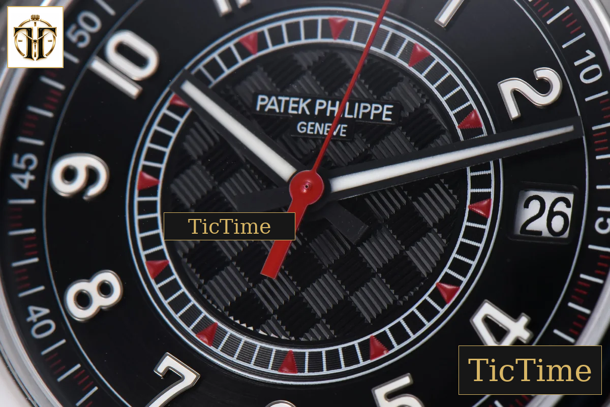 Calatrava 6007G 40mm ZF Black Dial Red Hand Nylon Strap 9015 — foto 9
