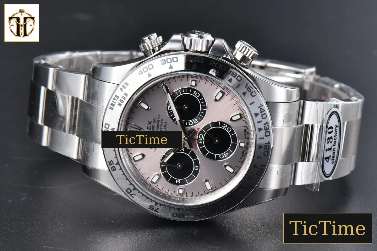 Daytona 116509 40mm Clean Factory SS Gray Dial Black Subdial SS Bracelet A4130 — foto 16