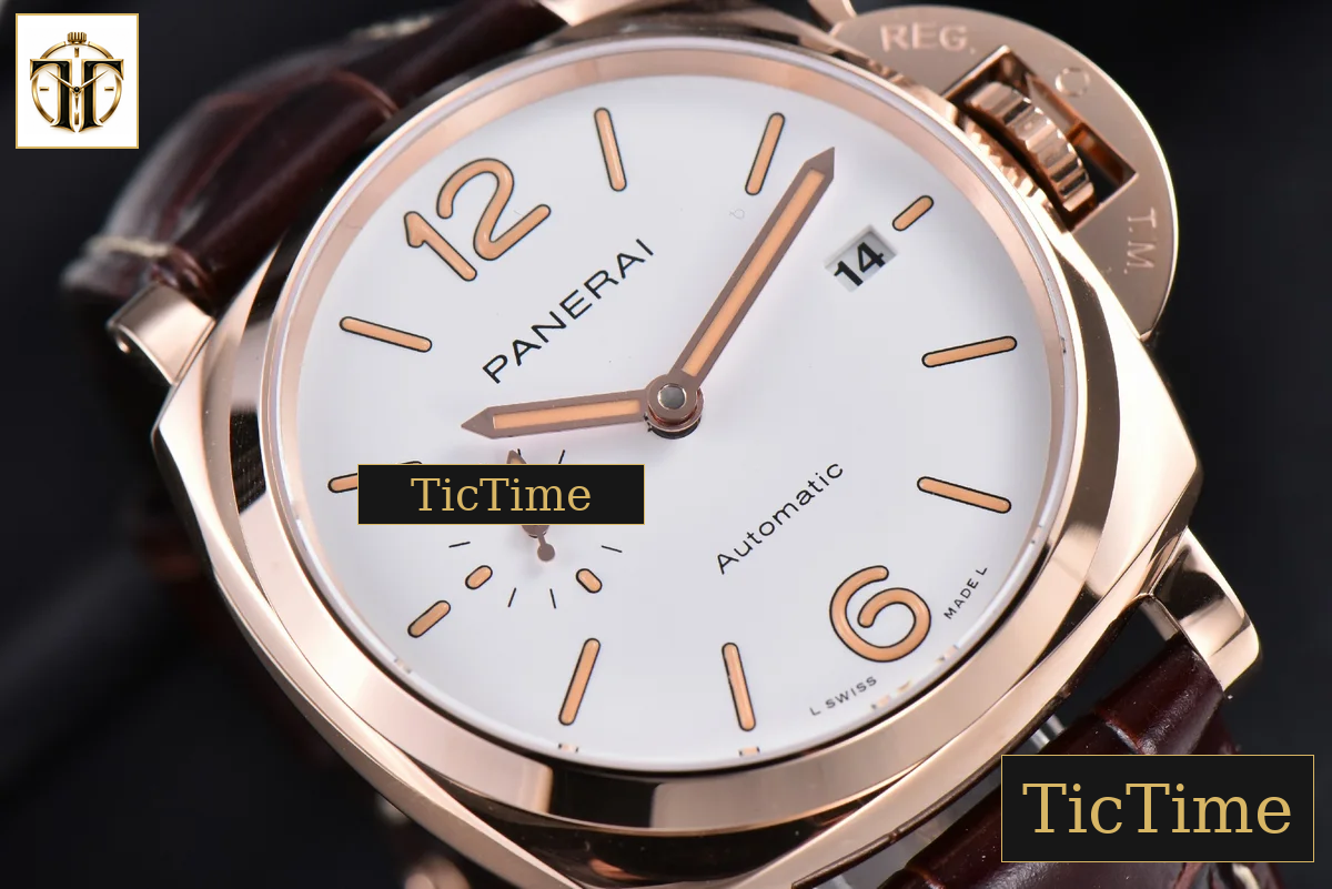 Luminor Due PAM1042 42mm VSF RG White Dial Brown Leather Strap P900 — foto 9