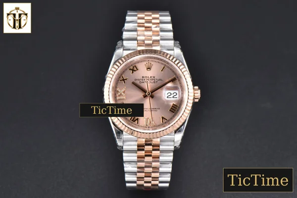 Foto frontal — DateJust 126231 36mm VSF RG/SS 904L RG Dial Diamond Marker RG/SS Jubilee Bracelet VS3235
