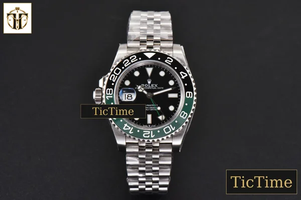Foto frontal — GMT Master II VTNR 904L Sprite 126720 V9F Black/Green Jubilee Bracelet SH3285