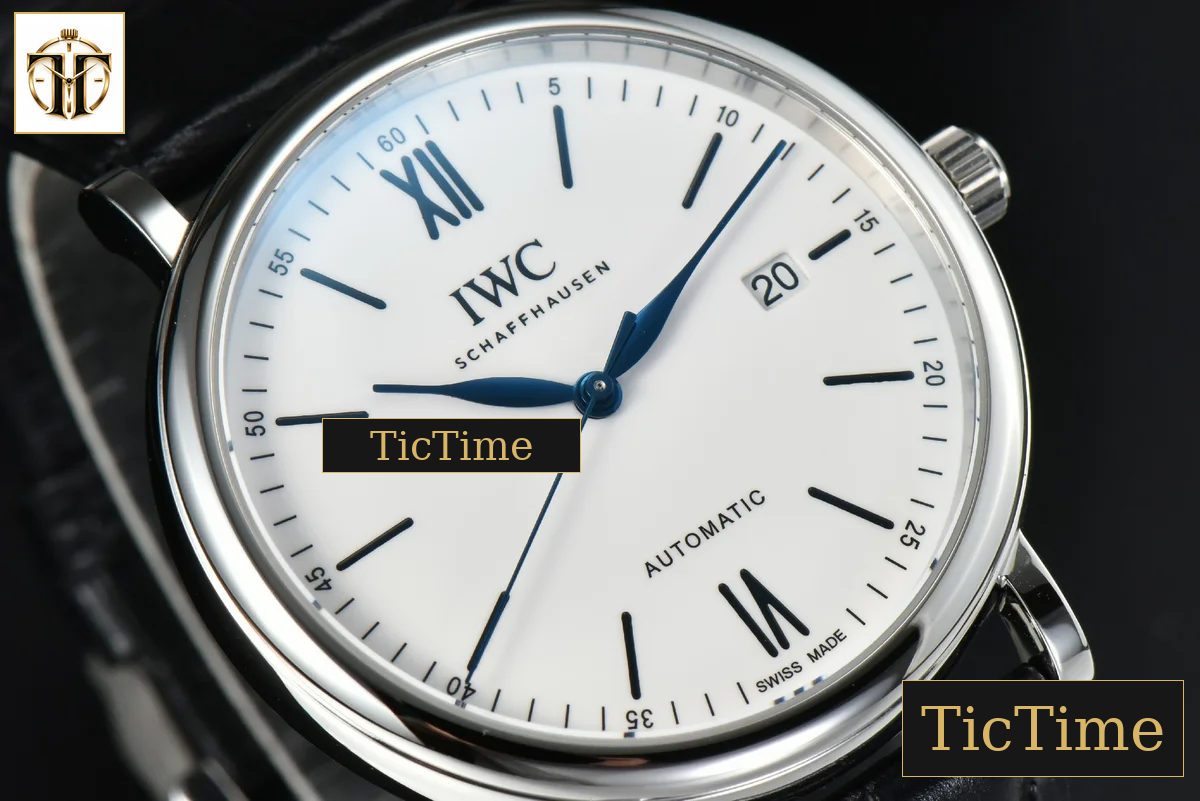 Portofino Automatic 40mm ZF White Dial Blue Marker Black Croc Strap A9019 — foto 10